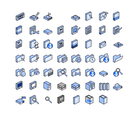 Glass Blue Icons