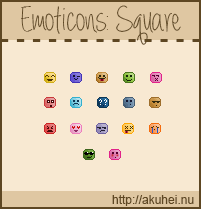 Free Emoticons: Squares