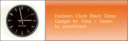 Karlsson Clock Black Glass