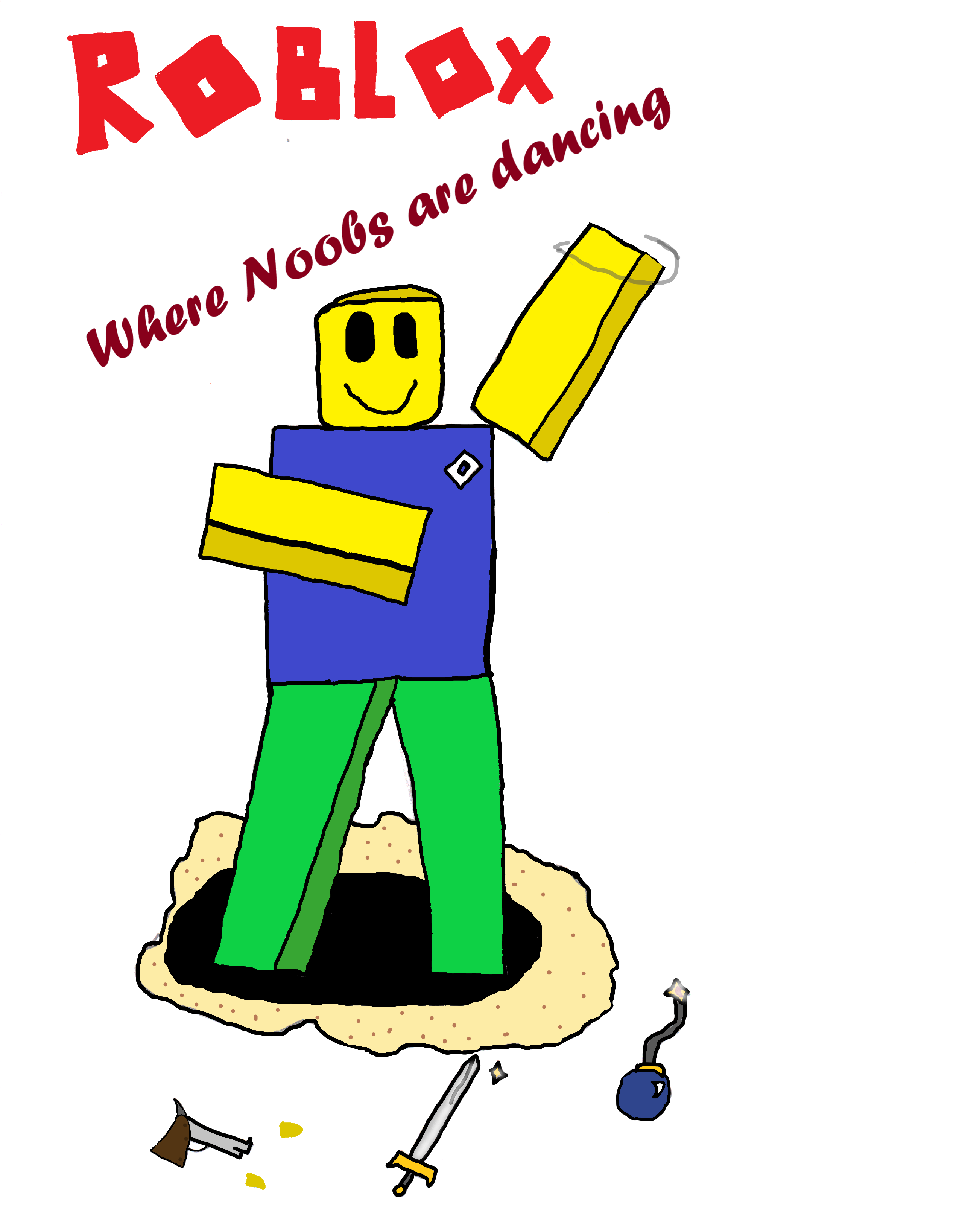 Roblox Where Noobs Are Dancing By Mikedawina On Deviantart - roblox wheres the noob roblox