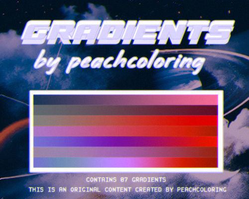 GRADIENTS #01 by peachcoloring on DeviantArt