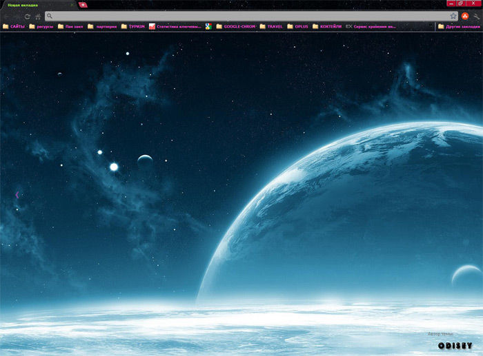 themes google chrome cold space by