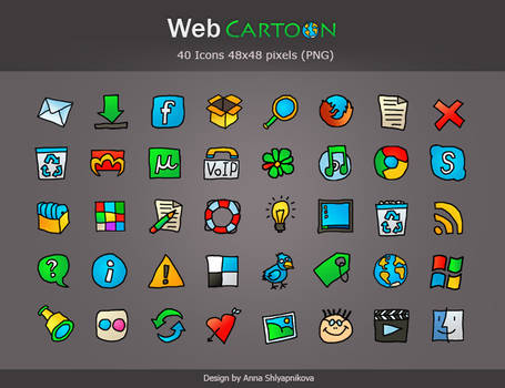 Icons Pack 'Web Cartoon'