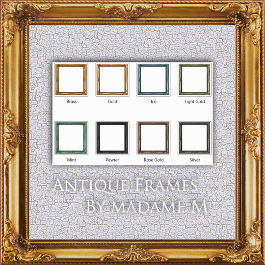 Antique Frame Pack I - square by MadameM-stock