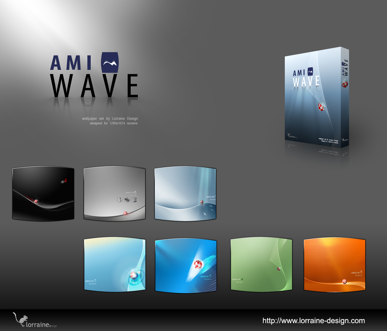 AmiWave wallpaper set