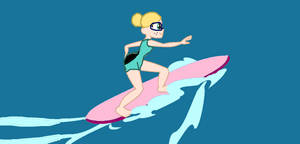 Allie Surfing