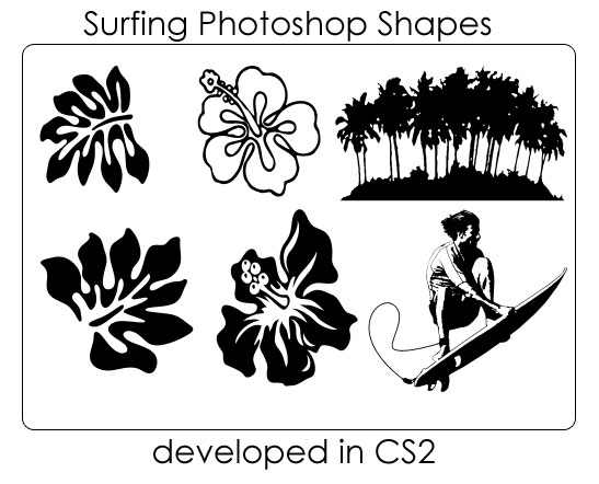 Surfing Themed Shapes