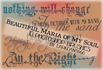 Text brushes - Beautiful Maria