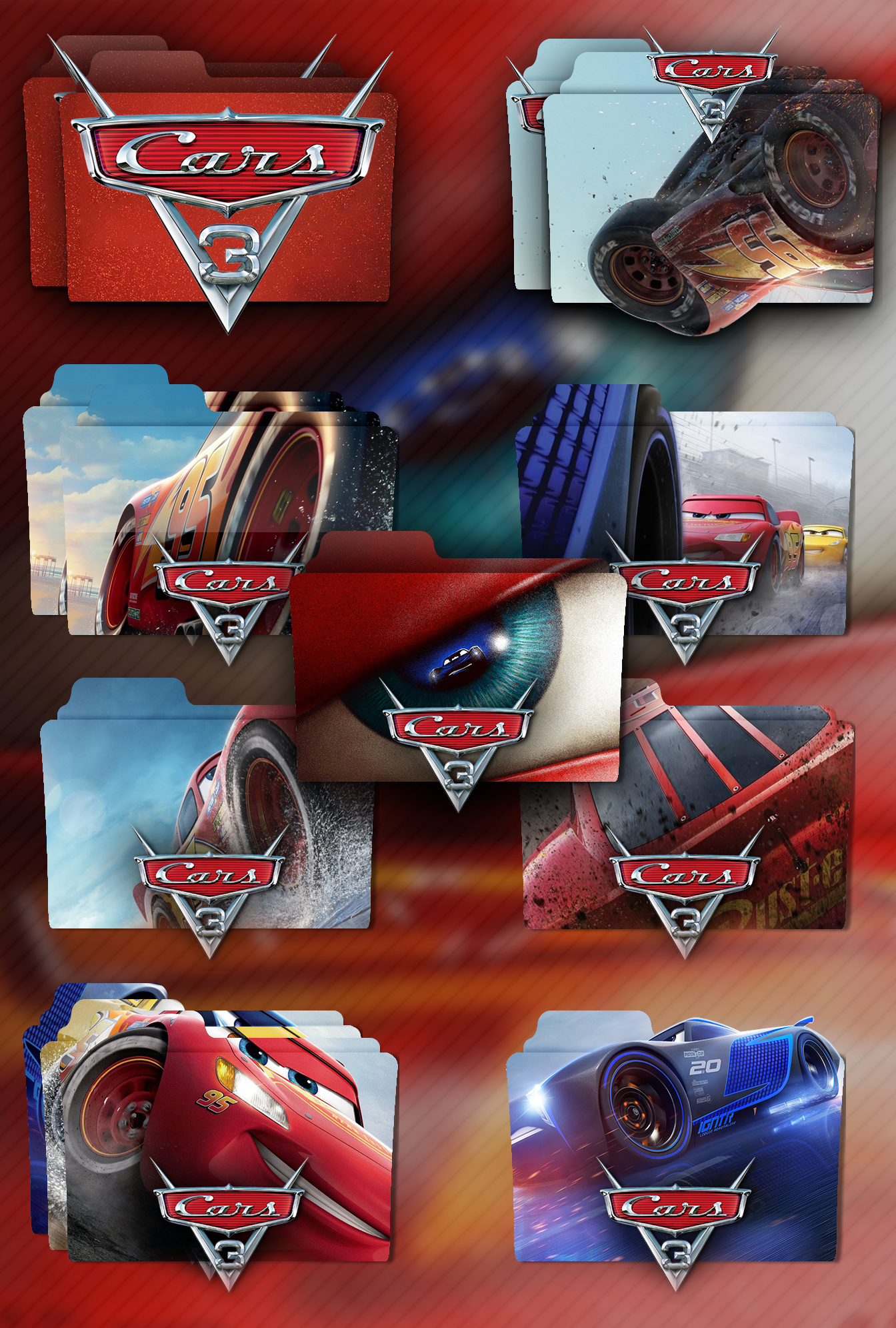 CARS 3 - 14 Folder Icon Pack by Omarproduction on DeviantArt