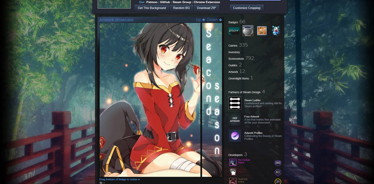 Megumin Steam Artwork Showcase Animated By Xaridar On Deviantart I am releasing this free steam artwork showcase template that i have recently designed. megumin steam artwork showcase