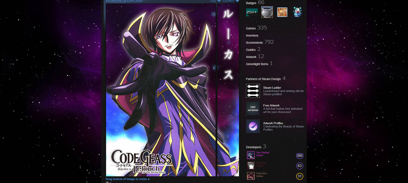 Lelouch Code Geass Steam Artwork Showcase By Xaridar On Deviantart
