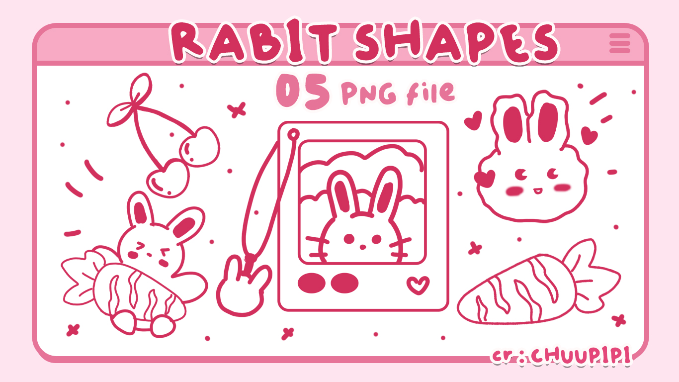 Cute Rabbit Shape RABBIT SHAPES by Chuupipi by Chuupipi on DeviantArt