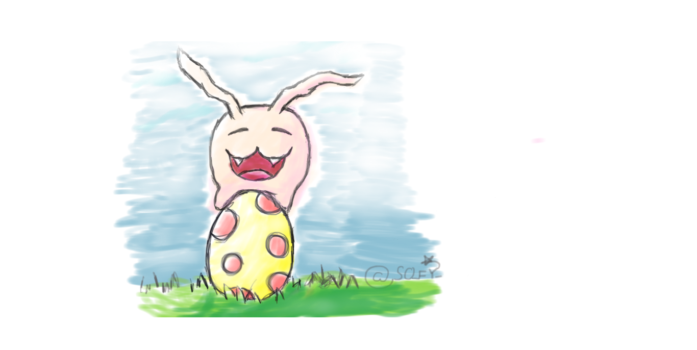 Tokomon upon an egg 