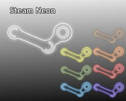 Steam Neon Icons