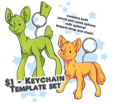 P2U one dollar deer and dog keychain template
