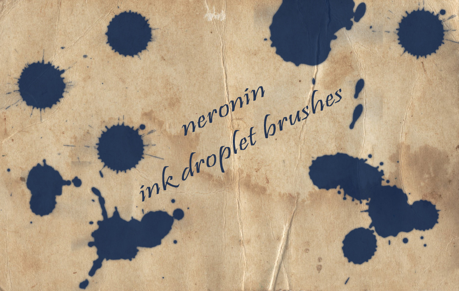 ink droplet brushes