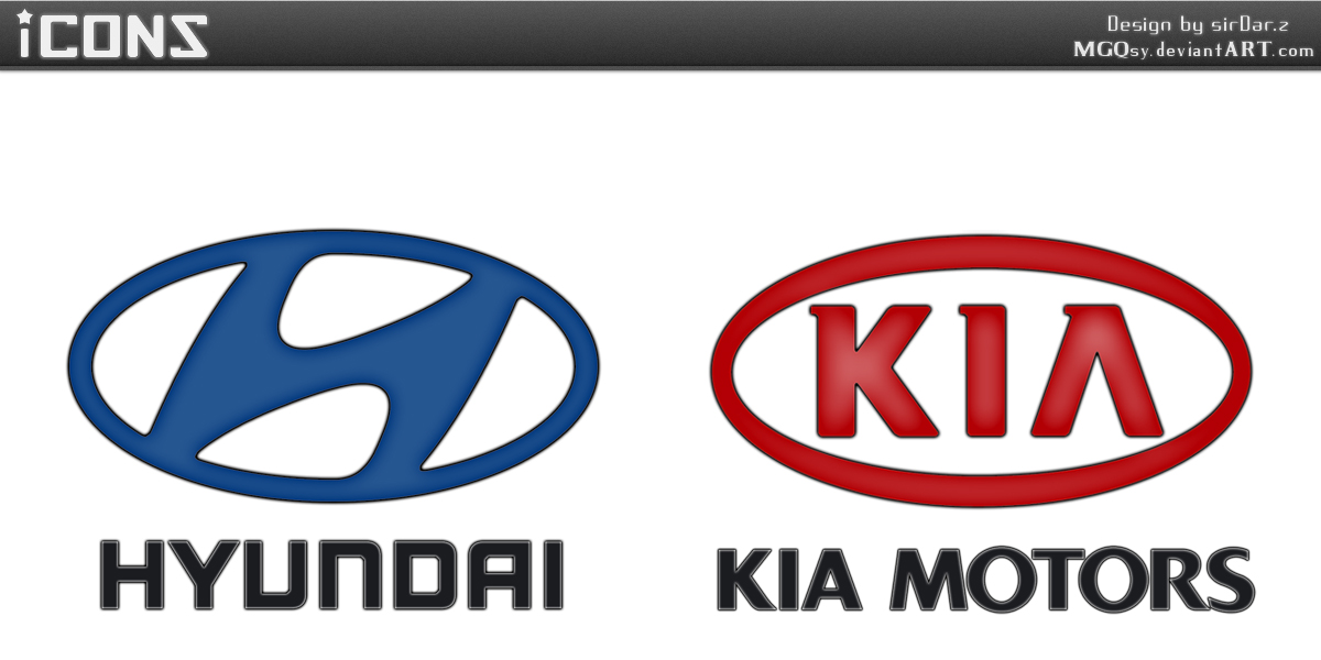 HYUNDAI And KIA MOTORS LOGOS