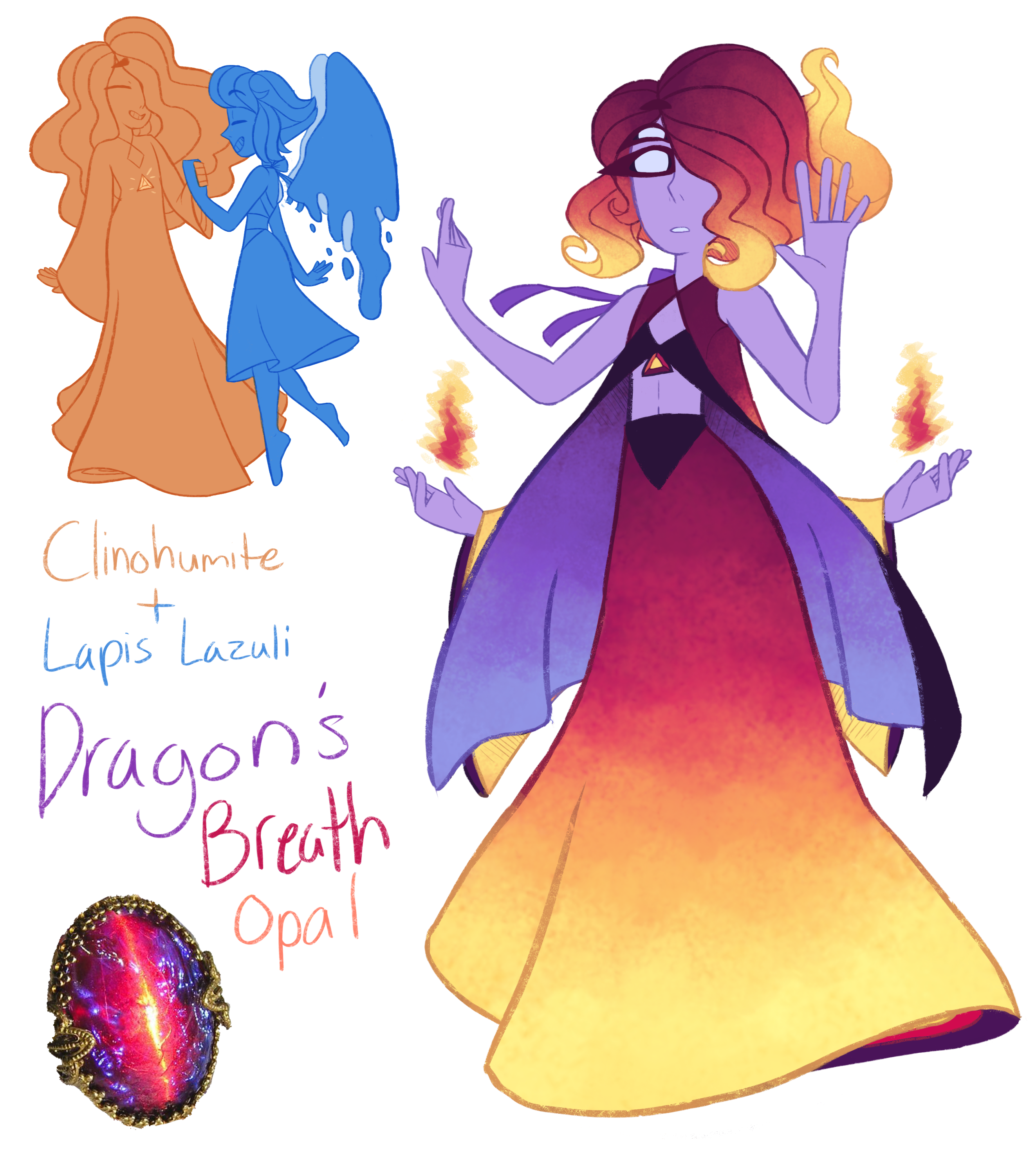 FT - (Clino/Lapis) Dragon's Breath Opal