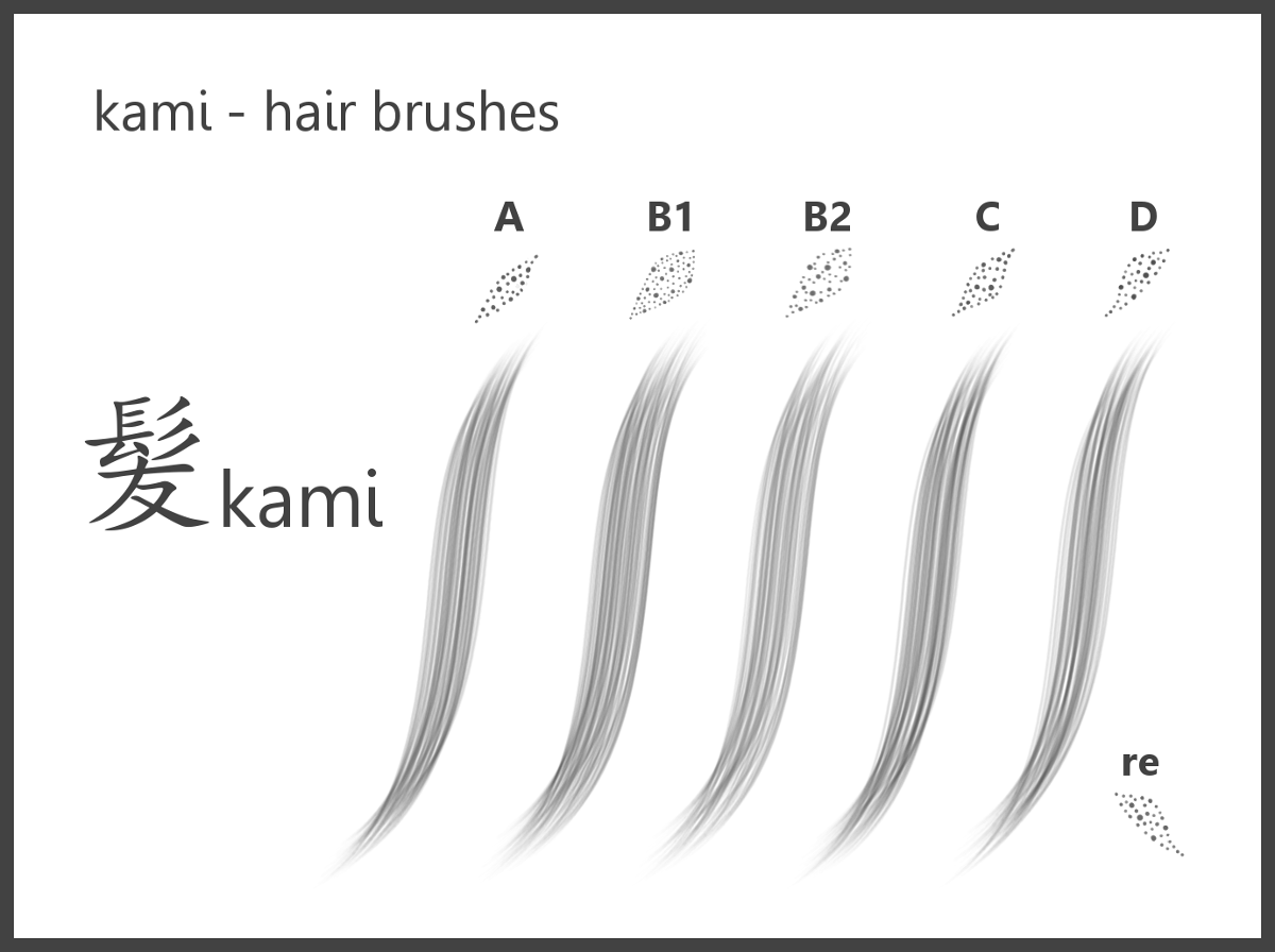 kami_#Hair Brushes_for GIMP