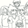 family photo line art