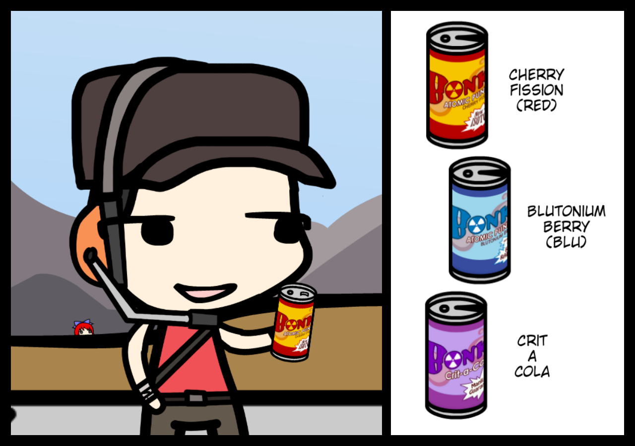 (Walfas/Prop) TF2 Bonk! Soda Cans