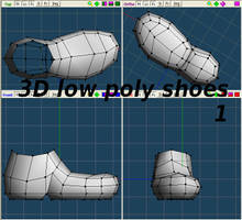 3D modeling low poly shoe base pt1