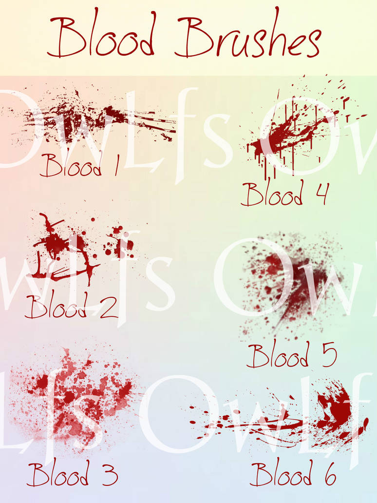 Blood Brushes (FireAlpaca) by OwLfs