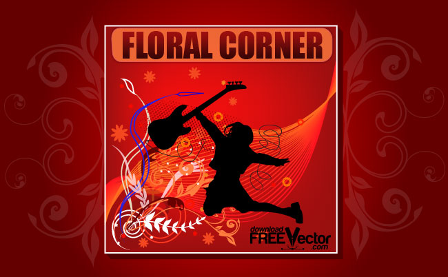 Vector Floral Corner