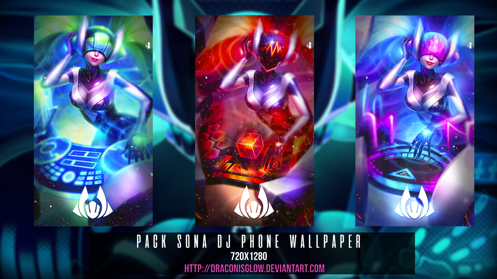DJ Sona - Pack Phone Wallpaper by Draconisglow on DeviantArt
