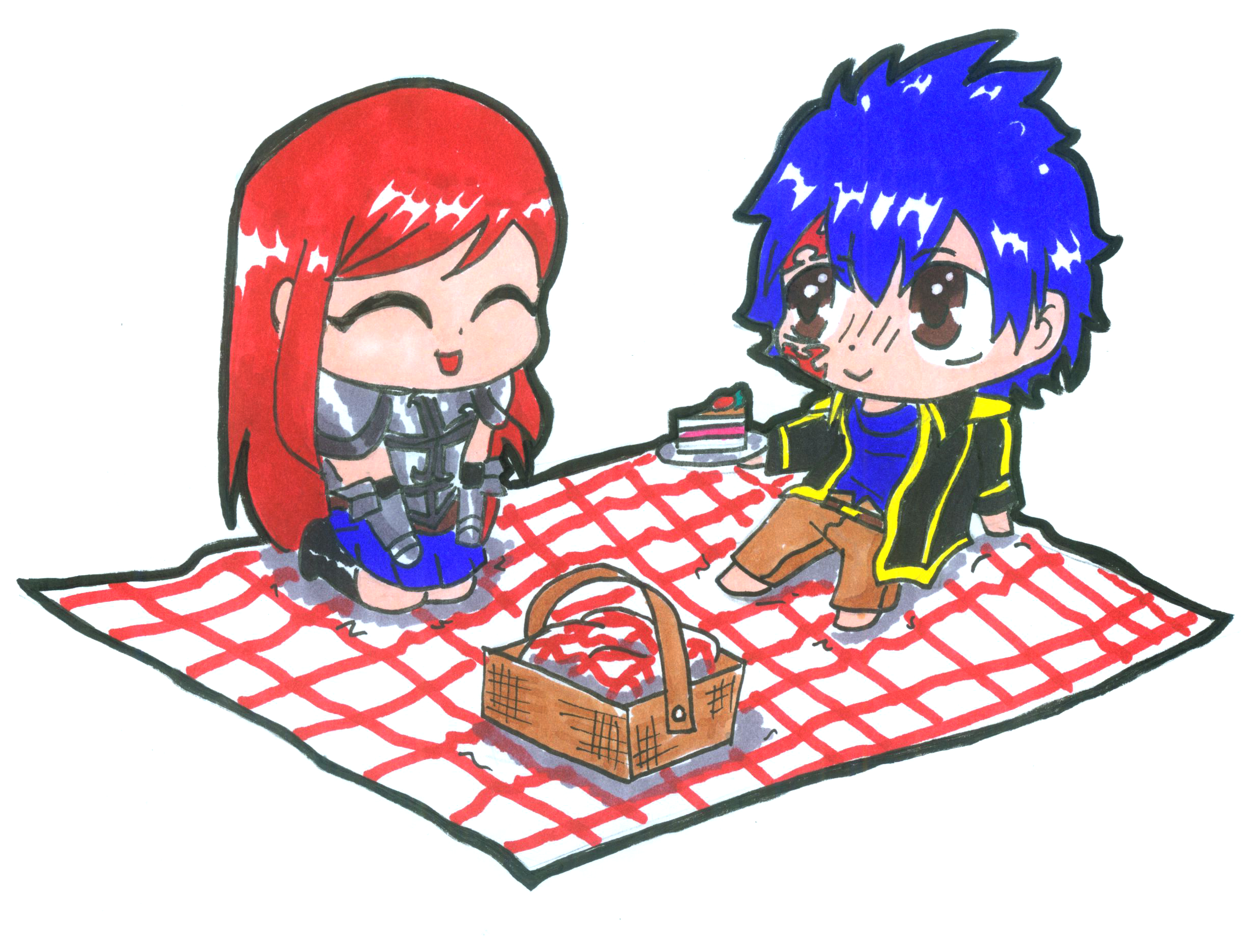 Erza and Jellal Chibis