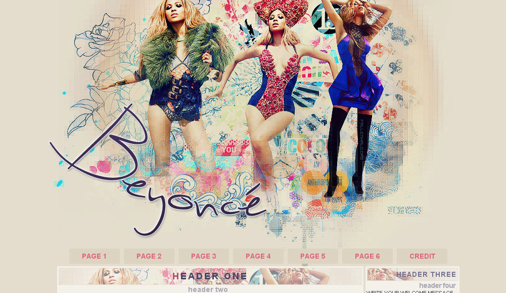 Beyonce Knowles Domain Layout by FallennHalo on DeviantArt