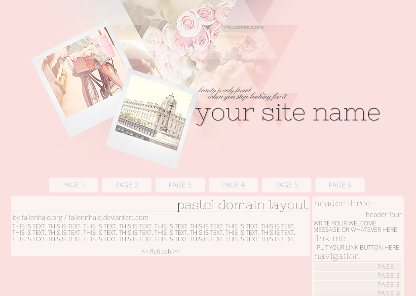 Pastel Domain Layout