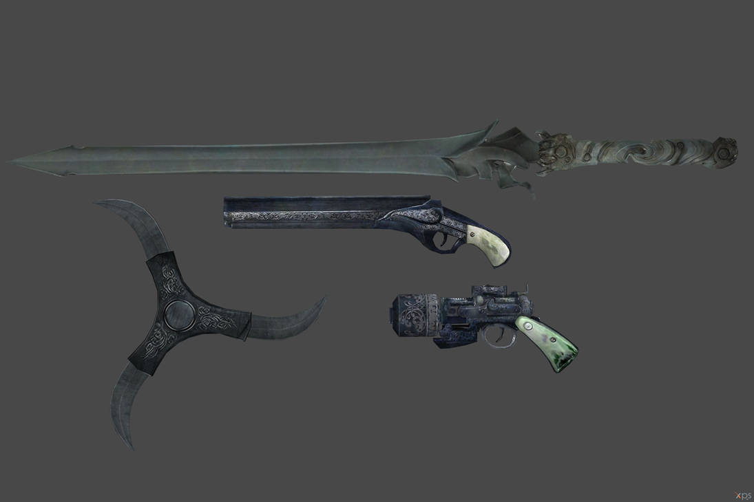 'DMC Devil May Cry' Weapons pack by lezisell on DeviantArt
