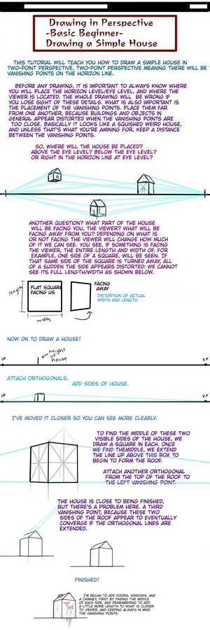 Drawing A Simple House In Two-Point Perspective