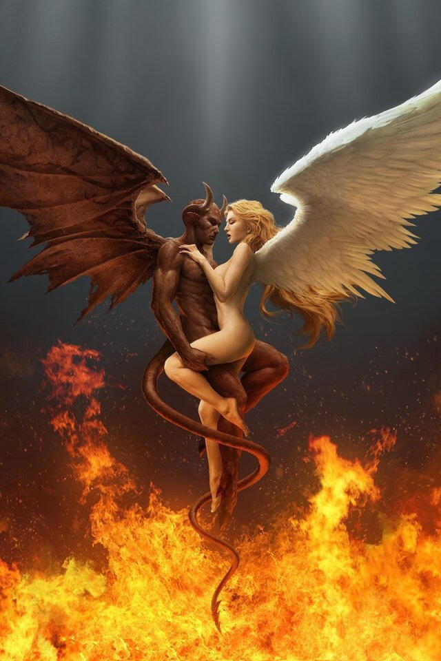 Неразумный ангел в танце с демоном 12. Ангел и демон. Ангел хранитель и демон искуситель в объятиях. Энджел демон. Дьявол и ангел.