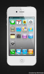 Apple iPhone 4 White PSD