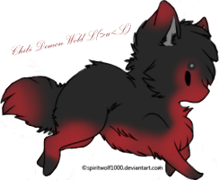 chibi demon wolf