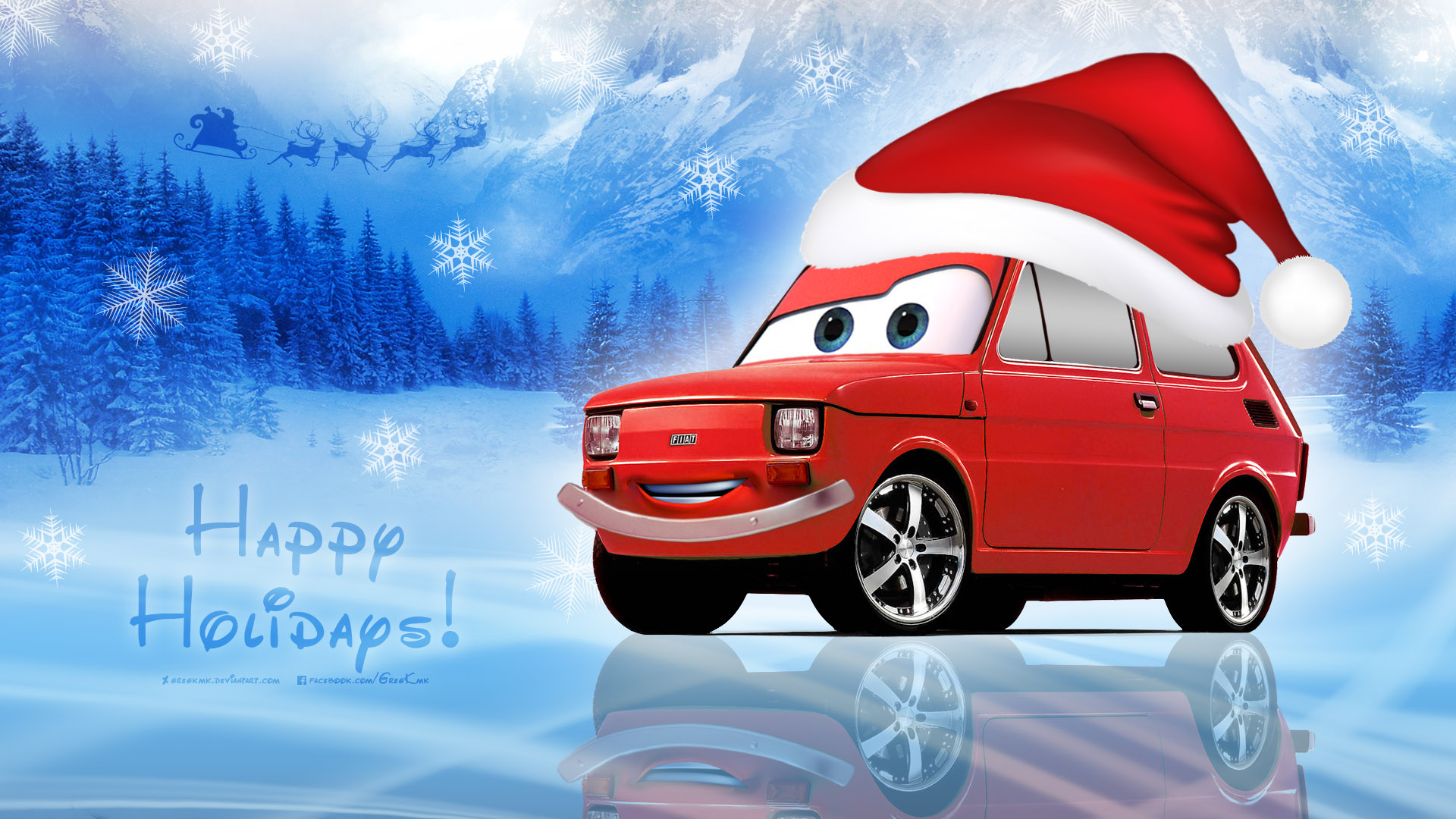 Happy Holidays Wallpaper by GregKmk