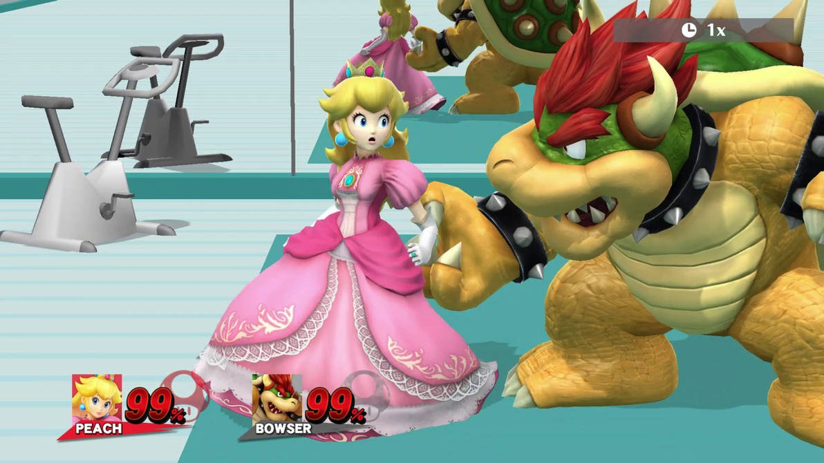 SSBWiiU Peach vs Bowser by AllTheStawf on DeviantArt