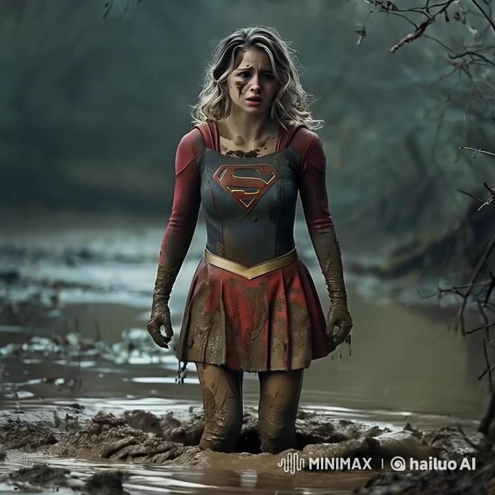 Supergirl sinking in mud by SarahXJones on DeviantArt