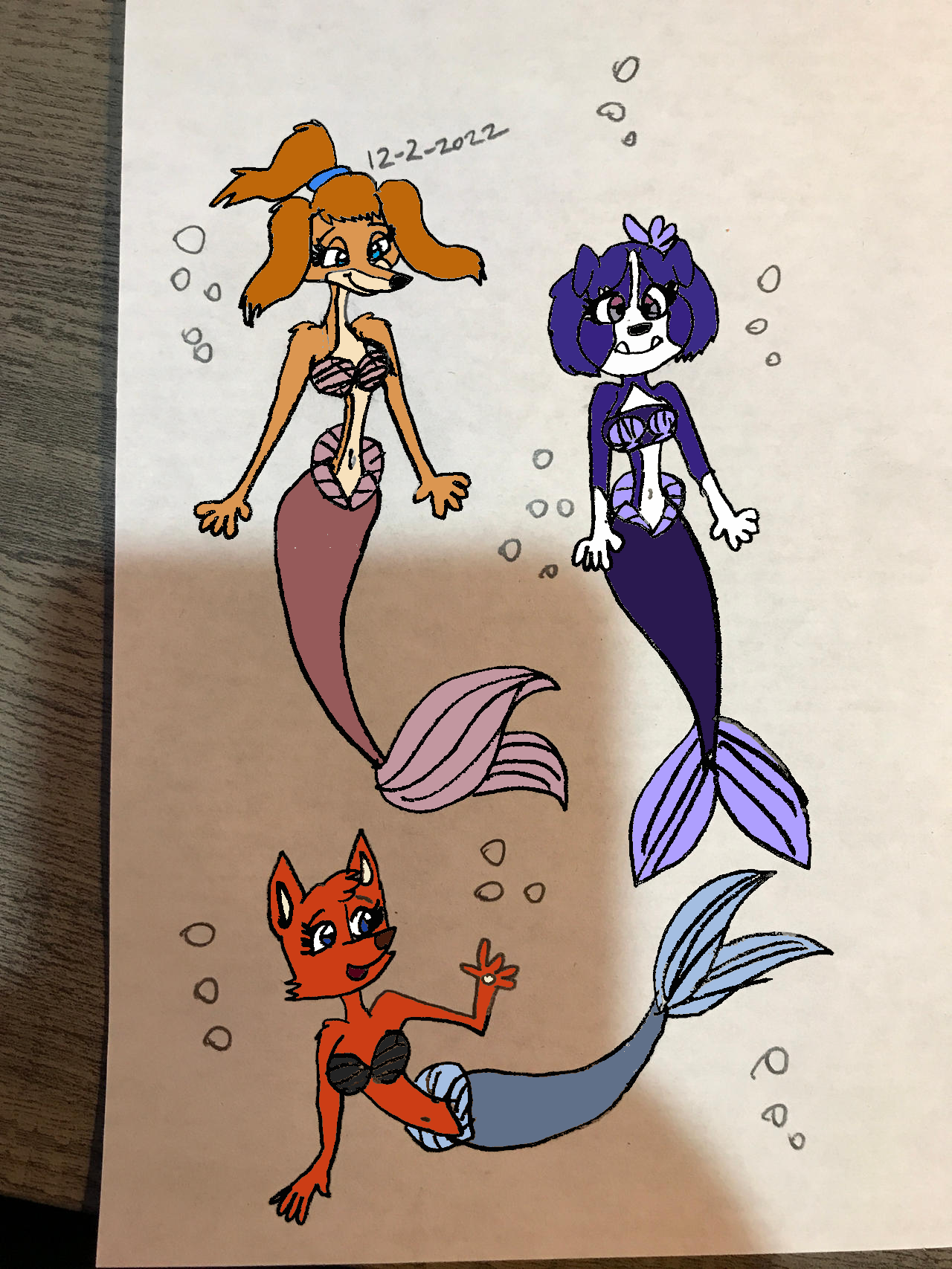 Faline, Penny LIng, and Rita as merdogs by JDP2020 on DeviantArt