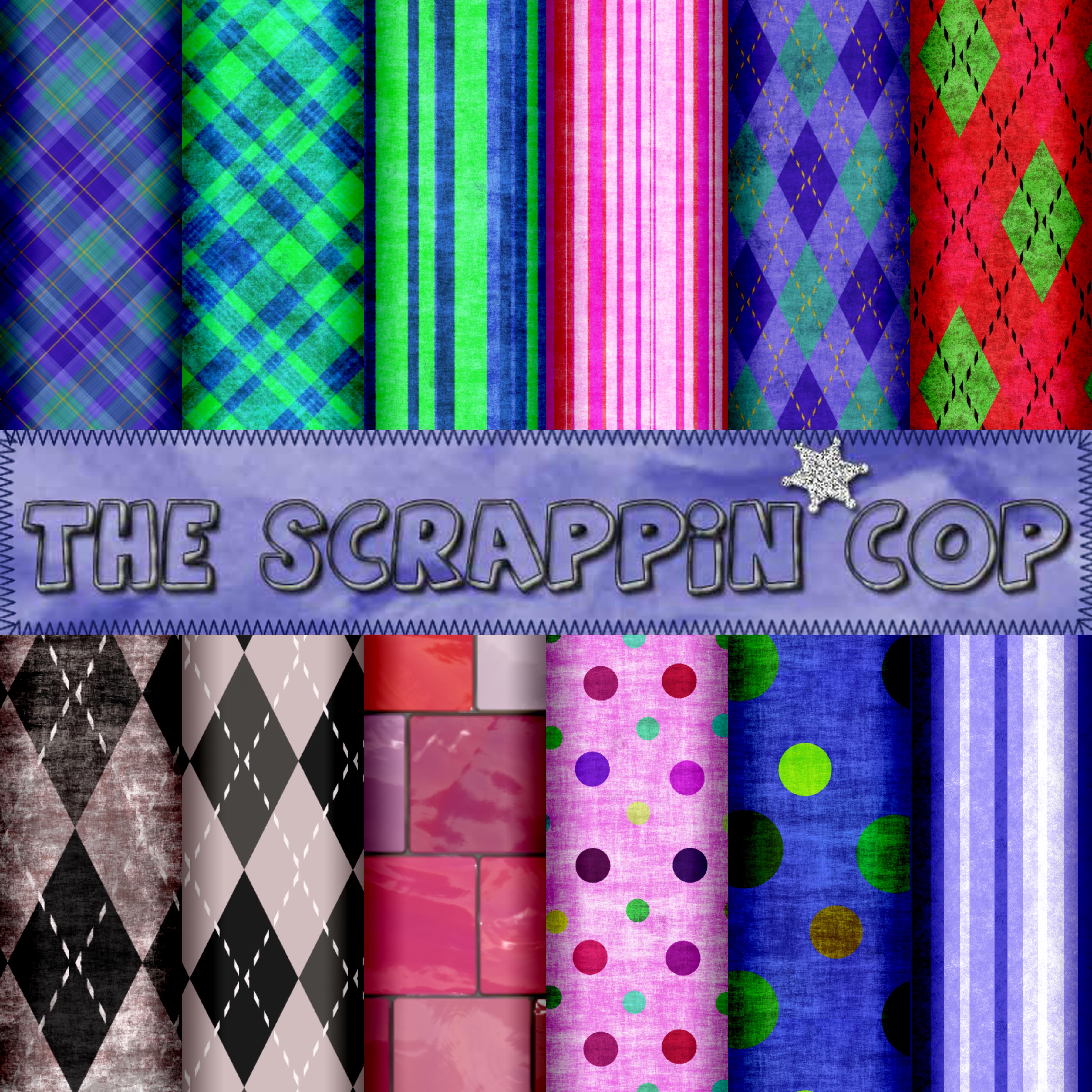 ScrappinCop Pattern Set2 by debh945 on DeviantArt