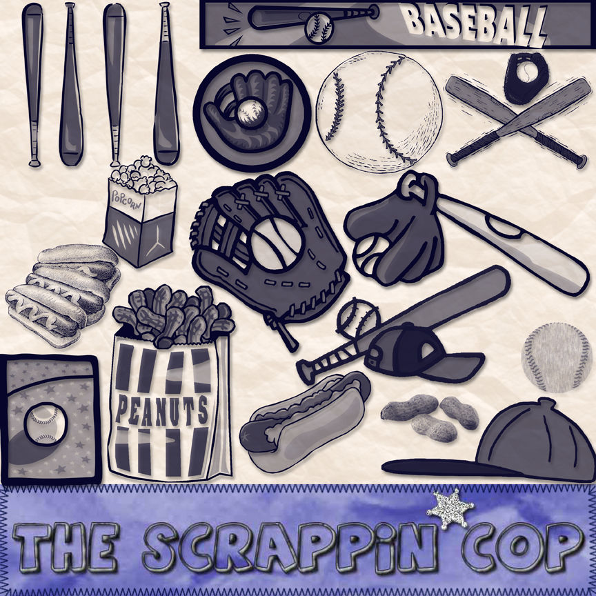 ScrappinCop Baseball Brushes by debh945 on DeviantArt
