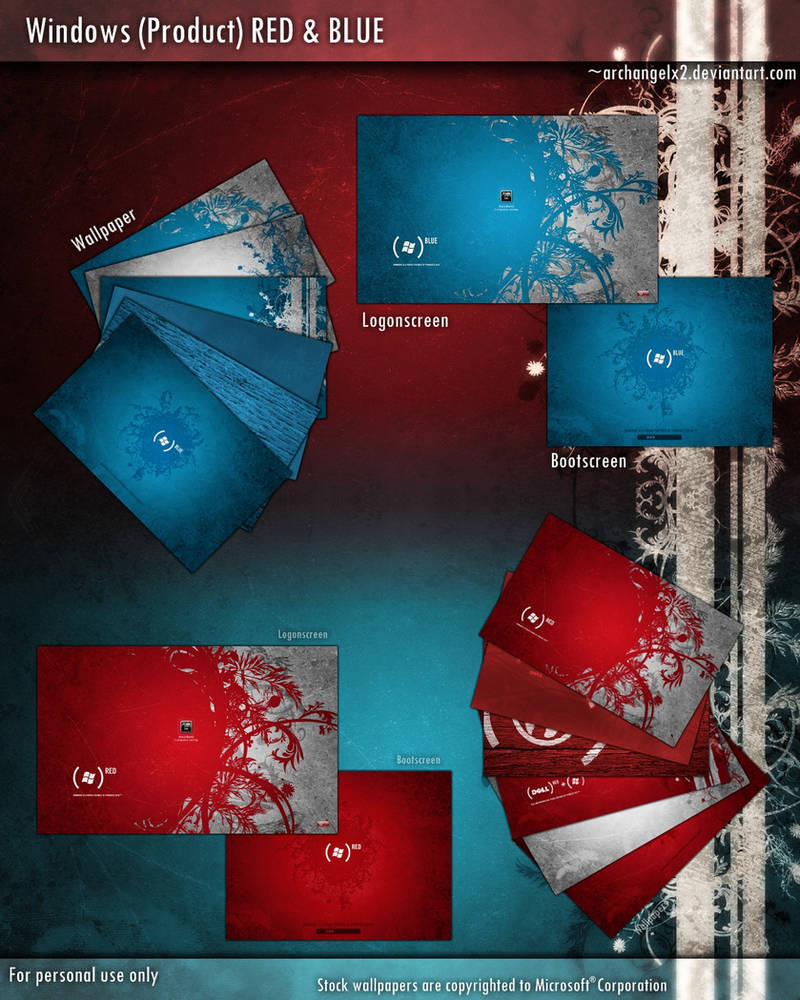 Windows Product Red and Blue by ArchangelX2