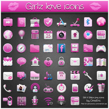 Girlz Love Icons PNG