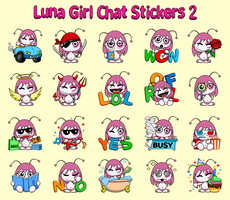 Luna Girl Chat Stickers 2