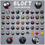Bloft Big Black Emoticons