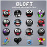 Free Bloft Big Black Emoticons - Emoji