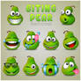 Biting Pear Emoticons