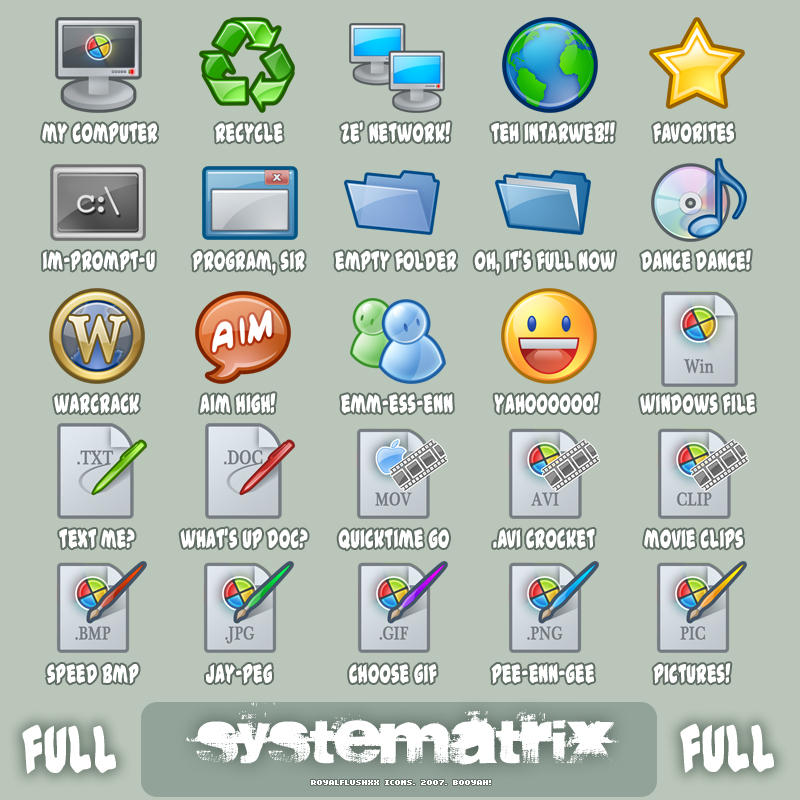 Icons: Systematrix Full by royalflushxx on DeviantArt